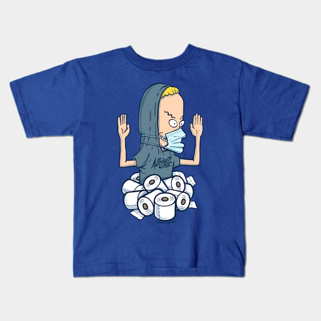 Coronaholio Beavis Kids T-Shirt by BradAlbright